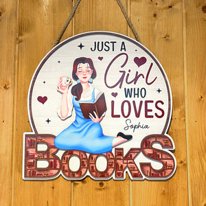 Personalized Gifts For Book Lovers Wood Sign Just A Girl 04qhqn200224pa - Wood Signs - GoDuckee