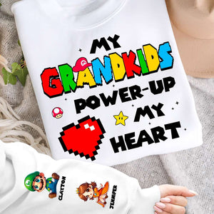 Personalized Gifts For Mom Shirt My Kids Power Up My Heart 01OHDT180325 - AOP Products - GoDuckee