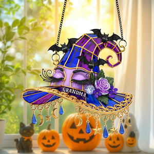 Witch Hat Personalized Gifts For Grandma Suncatcher Ornament 02natn140725 - Ornament - GoDuckee