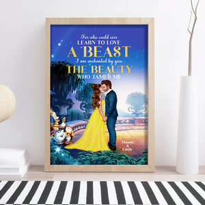 Personalized Gifts For Couple Canvas Print For Who Could Ever Learn To Love A Beast 01HTMH150224PA - Canvas Print - GoDuckee