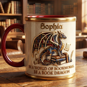 Dragon Book Coffee Mug Personalized Gifts For Book Lovers 03kidt070126 - Coffee Mug - GoDuckee