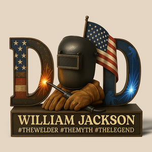 American Welder Acrylic Plaque - Personalized Gifts For Dad 05qhqn130525 - Shaped Plaques - GoDuckee