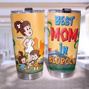 Personalized Gifts For Mom Tumbler, Best Mom In Bedrock 01tgpu250425pa - Tumbler Cup - GoDuckee