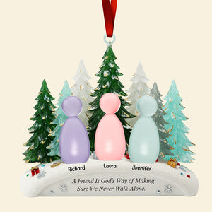 Walking Together Christmas Ornament - Personalized Gifts For Friends 02naqn111025 - Ornament - GoDuckee