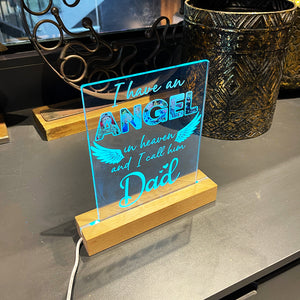 I Have An Angel In Heaven, Custom Photo Heaven 3D LED Light, Heaven Gift - Led Night Light - GoDuckee
