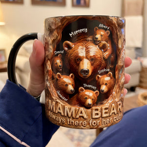 Mama Bear Cozy Nest Coffee Mug, Personalized Gifts For Mom 02qhqn280126 - Coffee Mug - GoDuckee