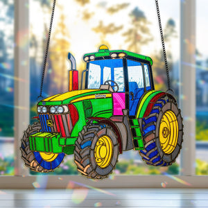 Tractor Suncatcher Ornament - Personalized Gifts For Tractor Lovers 03tgmg180725 - Ornament - GoDuckee