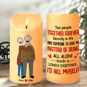 Personalized Gifts For Couple LED Candle 04xqtn241224hg Two People Together Forever - Led Candle - GoDuckee