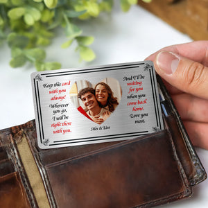 Custom Photo Gifts For Couple Aluminum Wallet Card 02KAMH311224 - Wallet Card - GoDuckee