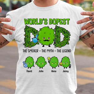 World's Dopest Dad Personalized Shirt, Gift For Dad, Father's Day Gift, Dad's Little Buds - Shirts - GoDuckee