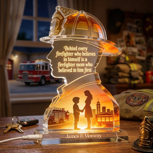 Firefighter Mother Light Box - Personalized Gifts For Moms 03pgta100426 - Light Box - GoDuckee