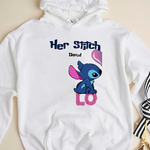 Her Stitch His Angel Personalized Couple Shirts 05OHTN080723 Anniversary Gift - Shirts - GoDuckee