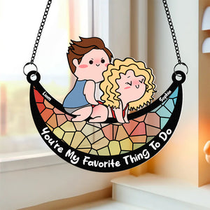 Personalized Gifts For Couple Suncatcher Ornament 01OHPU070624HH - Ornament - GoDuckee