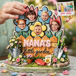 Nana's Little Garden Acrylic Plaque - Custom Photo Gifts For Grandma 03tyta020326 - Shaped Plaques - GoDuckee