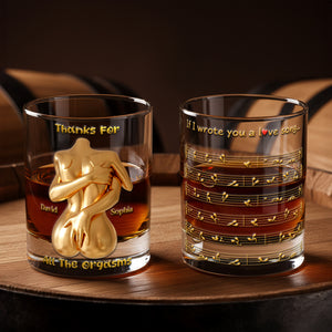 Sexy Hugging Couple Round Glass - Personalized Gifts For Couples 02NALU201125 - Glass - GoDuckee