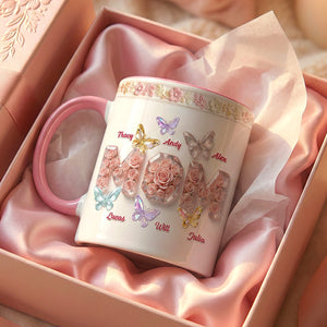 Mom Floral Accent Mug - Personalized Gifts For Mom 02KIMG230226-Homacus