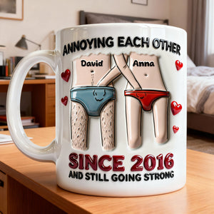 Annoying Each Other Couple - Personalized Anniversary Gift For Couples 02NALU120126 - Coffee Mug - GoDuckee