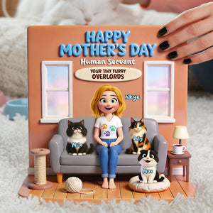 Cat Mom Acrylic Plaque - Personalized Gifts For Cat Lovers 02kita230226 - Shaped Plaques - GoDuckee