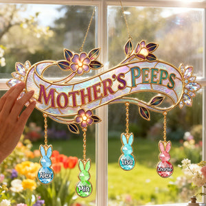 Cute Little Peeps Suncatcher - Personalized Gift For Grandma/Mom 01KIMG250326 - Ornament - GoDuckee