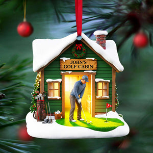 Golf Cabin Christmas Ornament - Personalized Gift For Golfers 05OHLU140825 - Ornament - GoDuckee