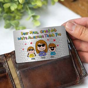 Personalized Gifts For Mom Aluminum Wallet Card Babies Say Thank Mom 02KAMH181224HH - Wallet Card - GoDuckee