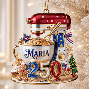 USA 250th Anniversary Stand Mixer Christmas Ornament - Personalized Gifts For Bakers 03pgdt310826