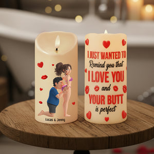 Spicy Kiss Couple LED Candle - Personalized Gift For Couples 02NATN121225 - Led Candle - GoDuckee