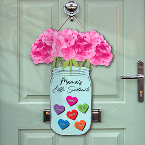 Personalized Gifts For Mom Wood Sign Mama's Little Sweethearts Mother's Day Gifts - Wood Signs - GoDuckee