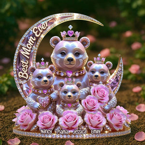 Bear Mom Acrylic Plaque Personalized Gifts For Mom 01TGDT240425 - Shaped Plaques - GoDuckee