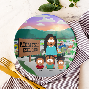 Personalized Gift For Mom Ceramic Round Plate, Mom Park 02TGPU010425HG - Ceramic Round Plate - GoDuckee
