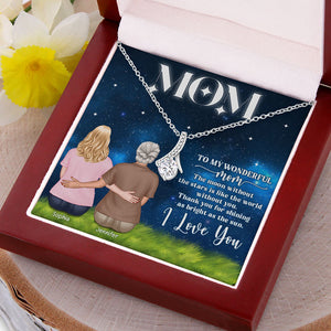 Mom Thank You For Shining As Bright As The Sun- Personalized Alluring Beauty Necklace-Gift For Mom- Mom Alluring Beauty Necklace - Jewelry - GoDuckee