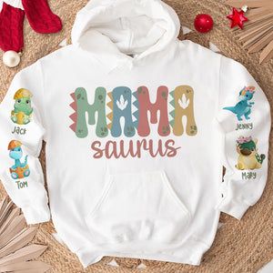 Mama Saurus, Personalized Dinosaur Family Shirt, Gift For Mom, Grandma - AOP Products - GoDuckee