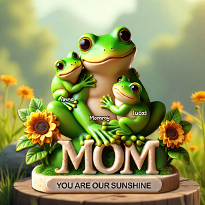 Frog Mom Plaque - Personalized Gift For Mom 03HUPU190425 - Shaped Plaques - GoDuckee
