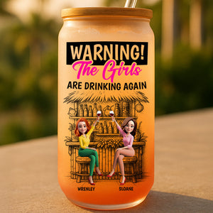 Girls Drinking Glass Can Personalized Gifts For Besties 03NADT070725 - Glass Can - GoDuckee