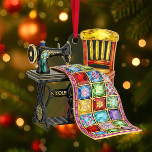 Sewing Machine Ornament - Personalized Gifts For Sewing Lovers 04ohta150825 - Ornament - GoDuckee