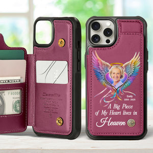 Personalized Gifts For Heaven Leather Flip Wallet Phone Case 03ACDT210325 - Phone Case - GoDuckee