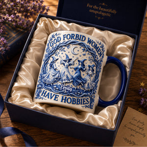 Witch Toile De Jouy Accent Mug - Personalized Gifts For Witches 03tydh210726