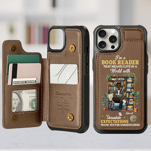 Personalized Gifts For Book Lovers Leather Flip Wallet Phone Case 04xqtn240225pa I'm A Book Reader - Phone Case - GoDuckee