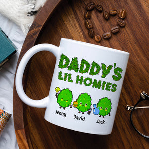 Daddy's Lil Homies Personalized Tumbler, Gift For Dad, Dad's Little Buds - Tumbler Cup - GoDuckee