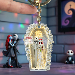 Horror Wedding Couple Keychain - Personalized Gifts For Couple 05ohpu270625 - Keychains - GoDuckee