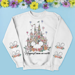 Magical Floral Mouse Shirt - Personalized Gifts For Mom 03QHQN030425 - AOP Products - GoDuckee