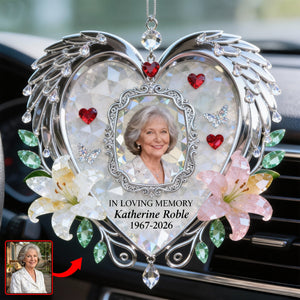 Miss The Angel In Heaven Car Hanging Ornament, Personalized Keepsake To Remember Loved One 04qhqn120126 - Ornament - GoDuckee