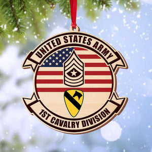 Gift For Military, Personalized Wood Ornament, American Military Ornament, Christmas Gift 03NTQN111122 - Ornament - GoDuckee