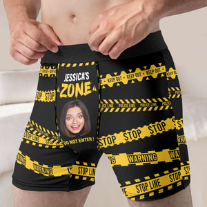 Personalized Custom Photo Gifts For Him Men's Boxers Stop Line 02TOLU231224 - Boxer Briefs - GoDuckee