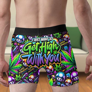 Personalized Gifts For Him Men's Boxers, Weed And Super Mushroom 01TGLU060125 - Boxer Briefs - GoDuckee