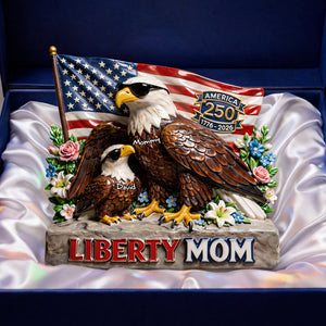 Liberty Eagle Mom Acrylic Plaque - Personalized Gifts For Moms 01tylu020326 - Shaped Plaques - GoDuckee