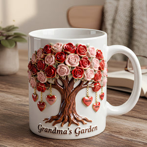 Family Heart Coffee Mug - Personalized Gifts For Grandma 04OHDT311225 - Coffee Mug - GoDuckee