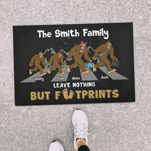 Personalized Gifts For Family Doormat Leave Nothing But Footprints - Doormats - GoDuckee