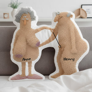 Naughty Old Couple Pillow Personalized Gifts For Couple 03OHDT131125 - Pillow - GoDuckee