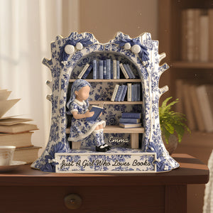 Bookworm Acrylic Plaque Personalized Gifts For Book Lover 04TODT171125 - Shaped Plaques - GoDuckee